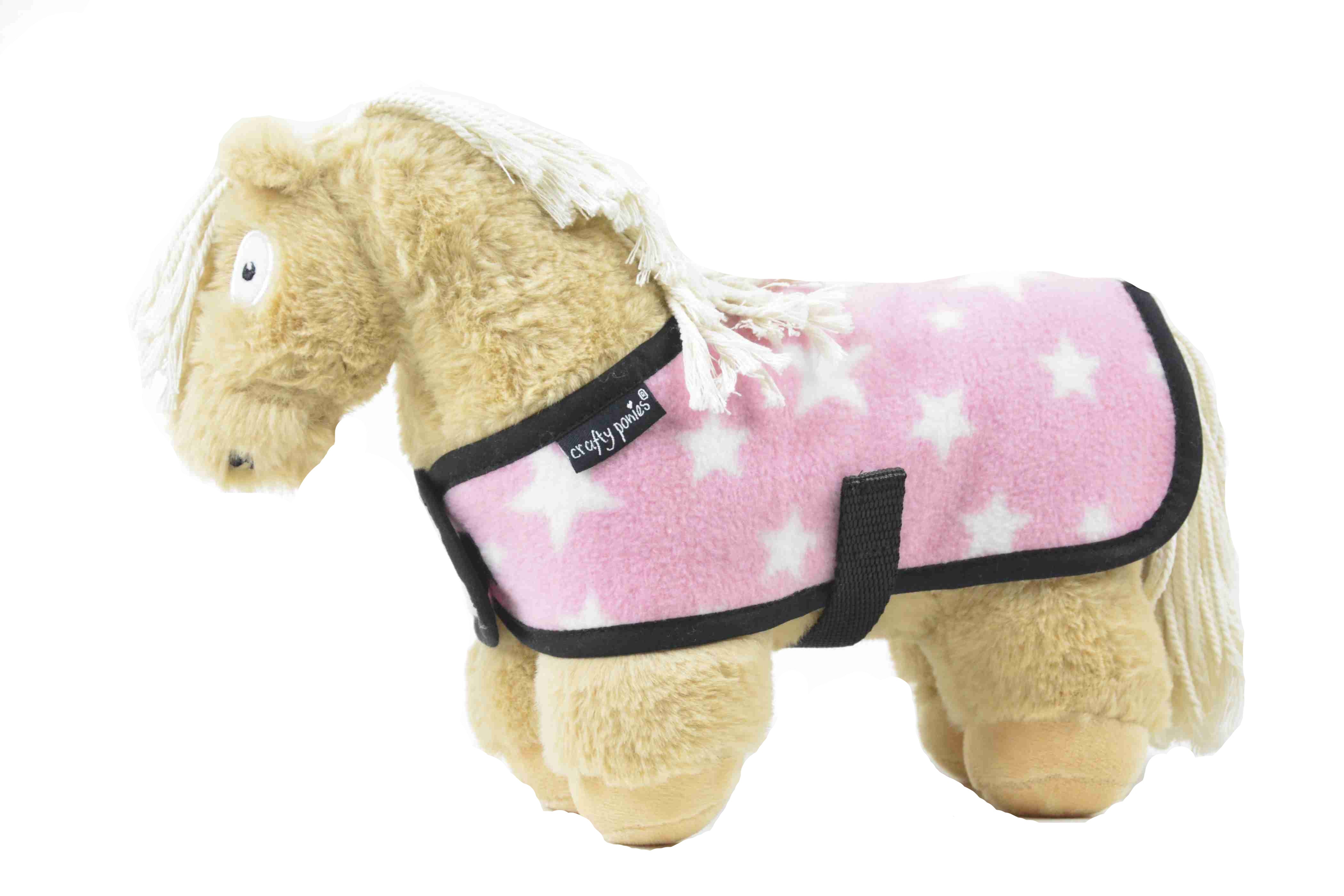 SFS5072_92a893f4-1303-4a25-8d83-d1c09c89f206 VEULEN Crafty Ponies fleecedeken baby roze ster