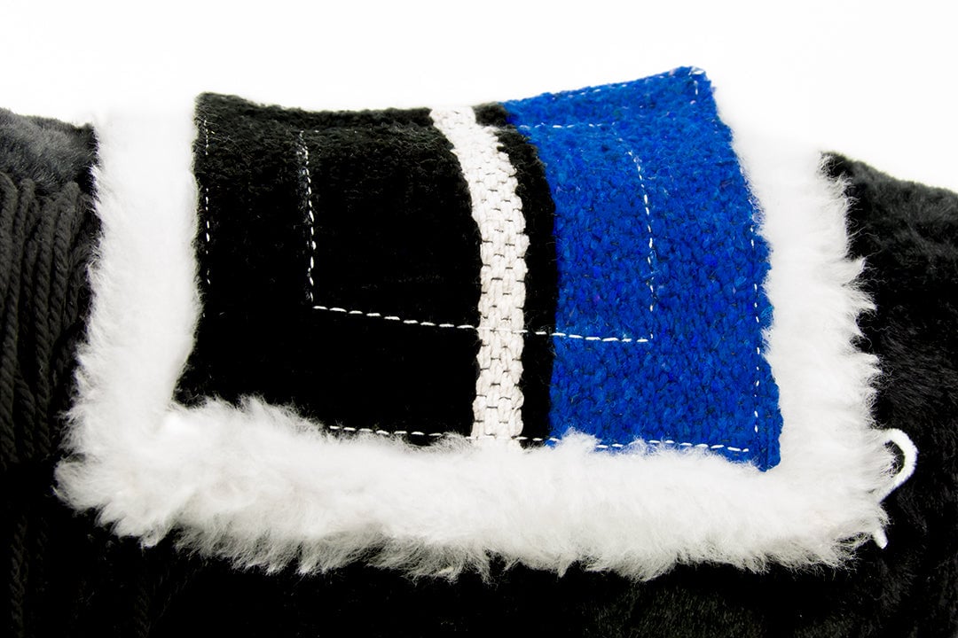 blauw3 Crafty Ponies Western zadelpad onderlegger blauw
