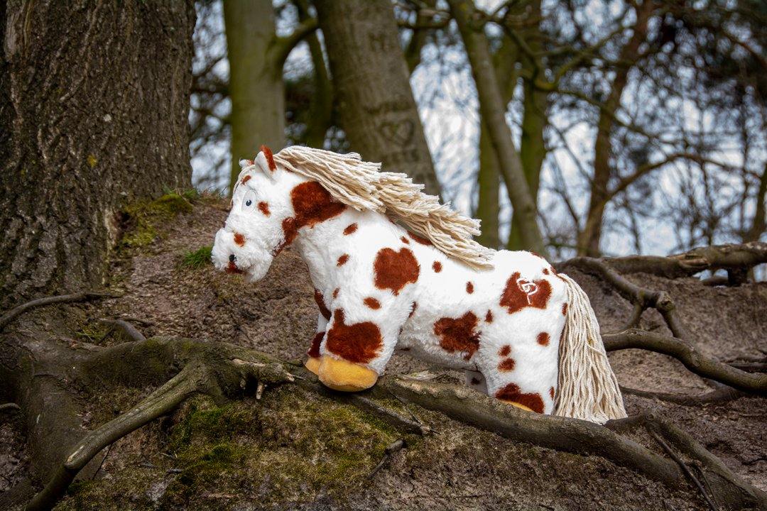 bruinbont1klein Crafty Pony paarden knuffel bruinbont
