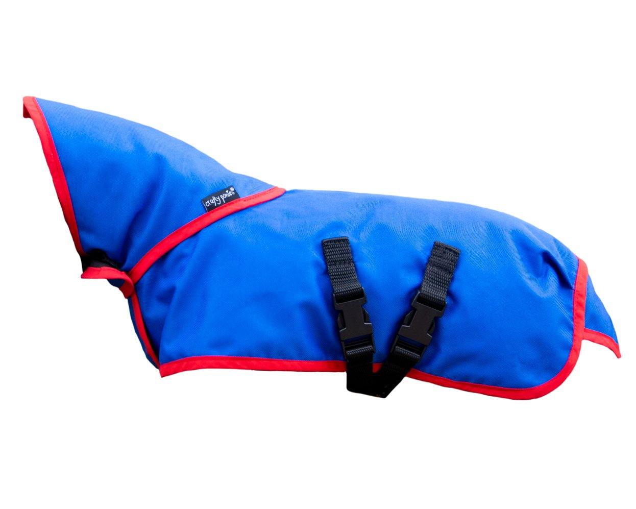 buitendeken-wit Crafty Ponies Buitendeken Blauw/Rood