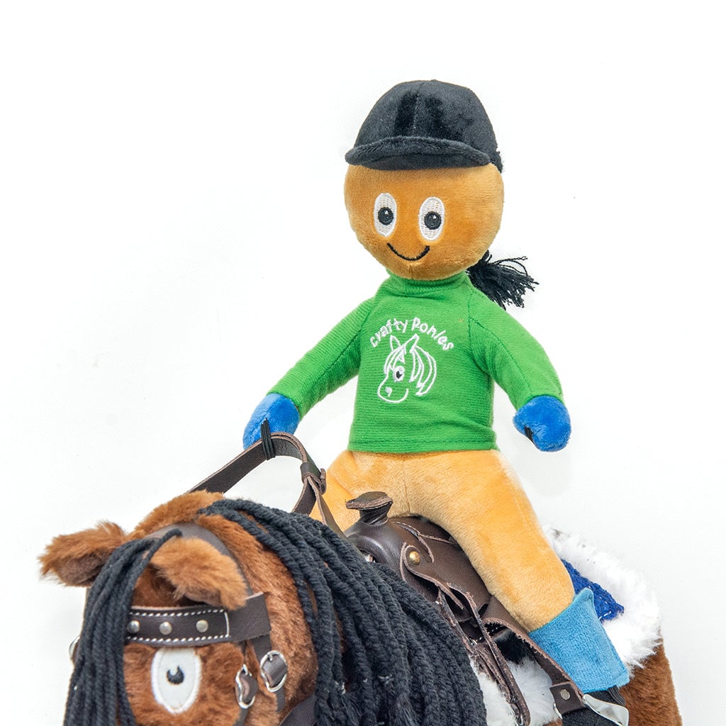 jamie2 Crafty Ponies ruiter Jamie ponyrijder 31 cm (groen jasje)