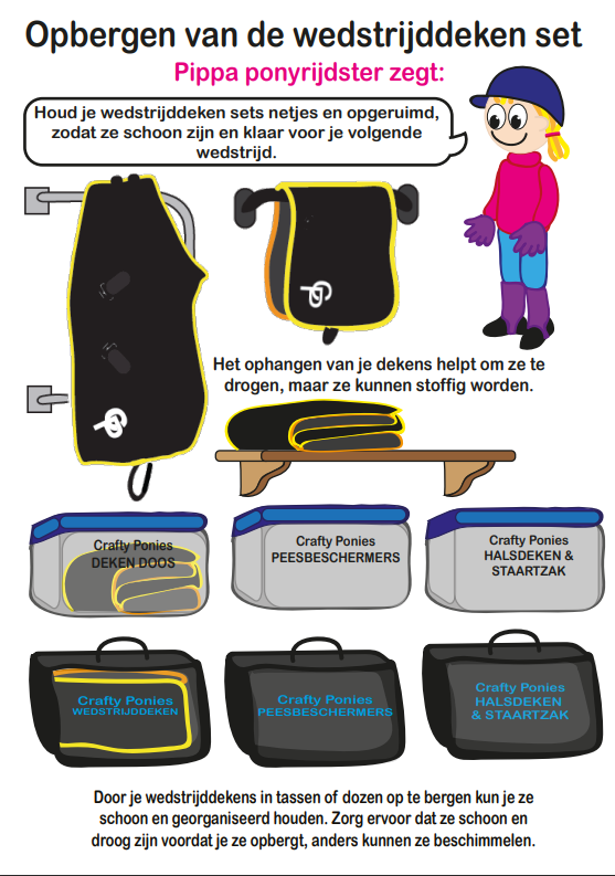 showdeken10 Crafty Ponies showdeken set inhoud boekje