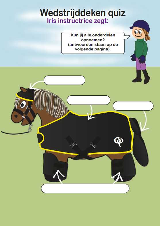 showdeken11 Crafty Ponies showdeken set inhoud boekje