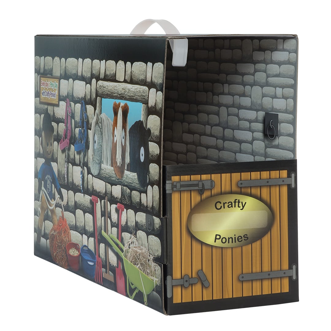 Crafty Ponies staldoos met staldesign en accessoires, speelbox voor paarden speelgoed