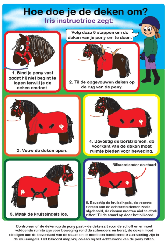 wwwwww Het opdoen van een paardendeken