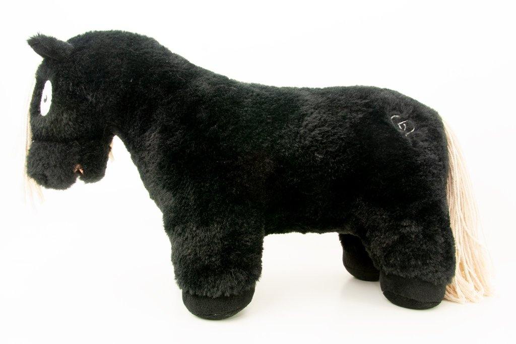 zwartwitte-manen-wit-3 Crafty Ponies speelgoed knuffel paard Zwart logo