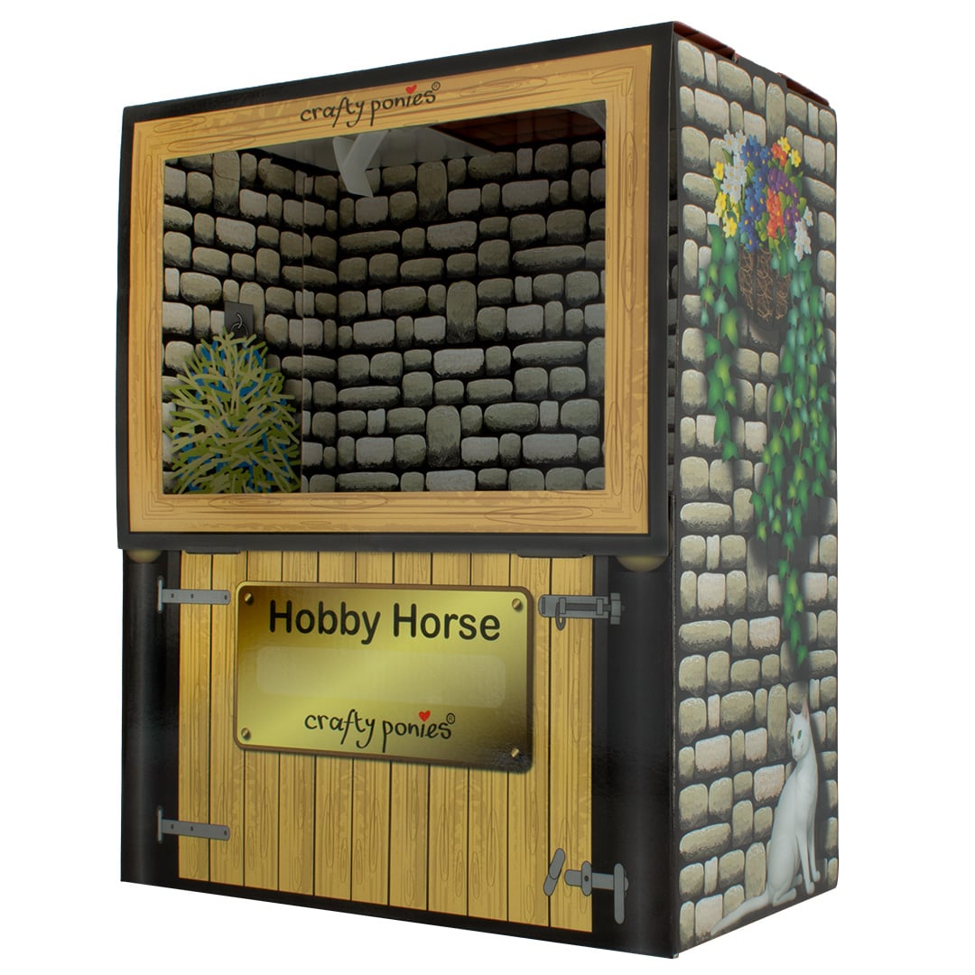 Crafty Ponies hobby horse box met complete set voor hobby horsing
