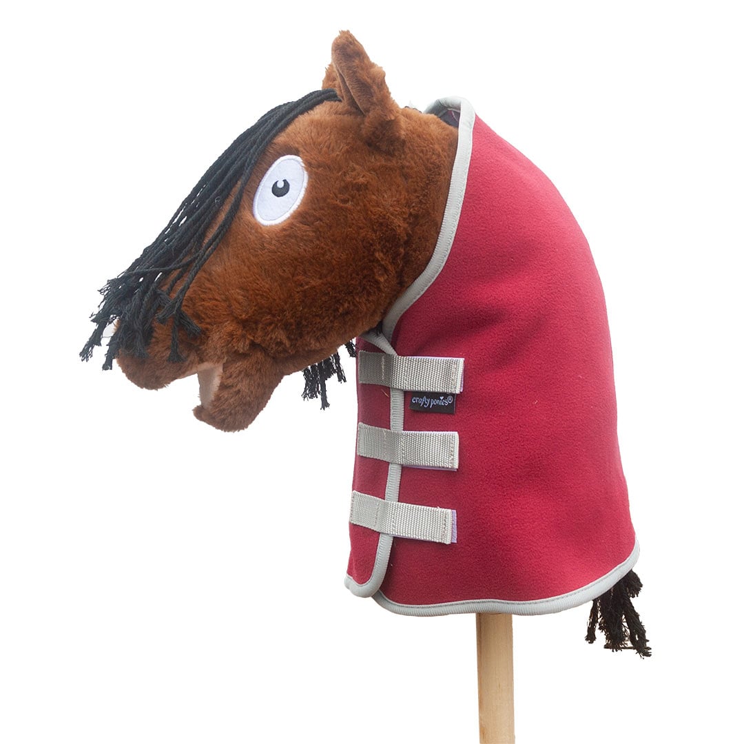 Halsdeken-Hobby-Horse-rood Crafty Ponies Hobby Horse deken rood