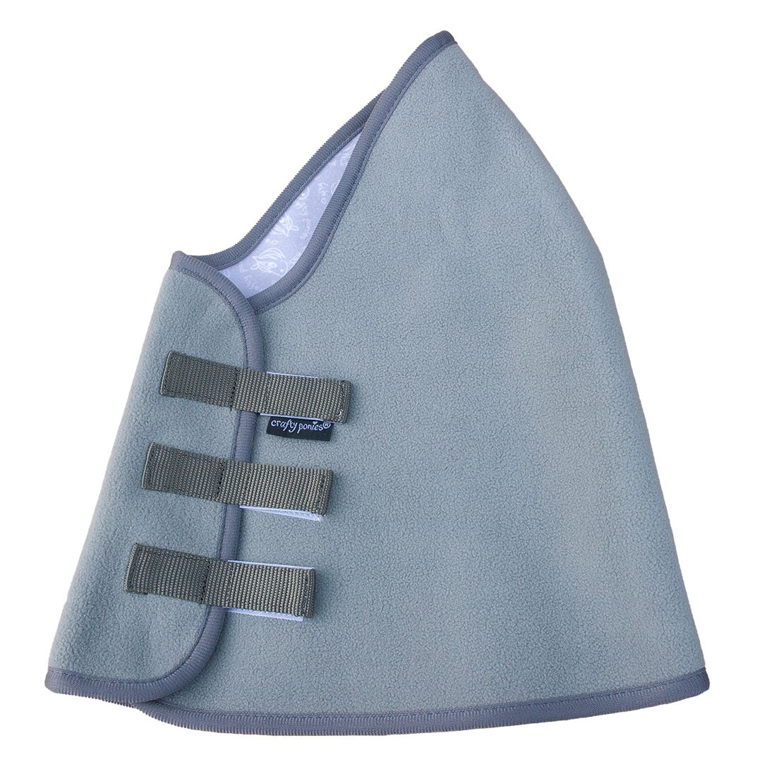 Halsstuk-grijs Luxe halsstuk grijs voor Crafty Ponies Hobby Horse.