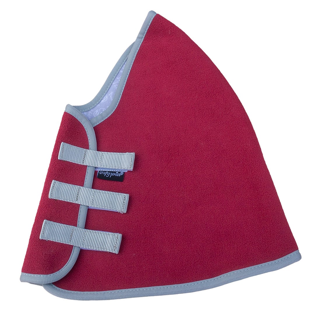 Rood-halsstuk Luxe halsstuk rood voor Crafty Ponies Hobby Horse.