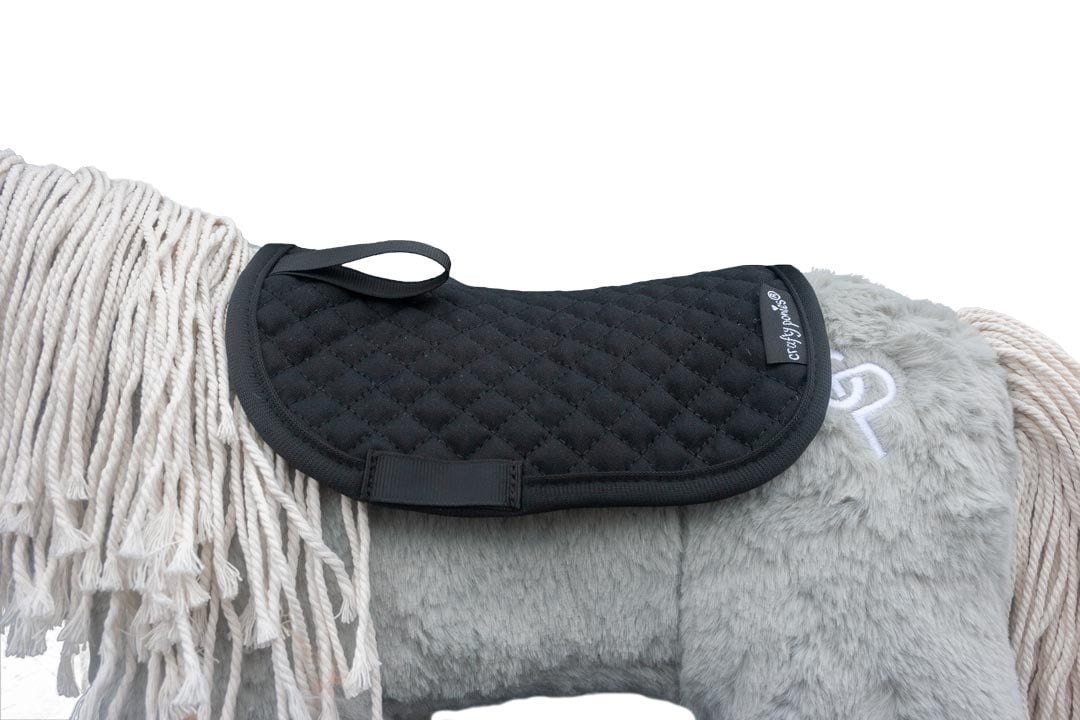 Zadeldekje-Sjabrak-Zwart-03 Crafty Ponies premium zadeldek sjabrak zwart