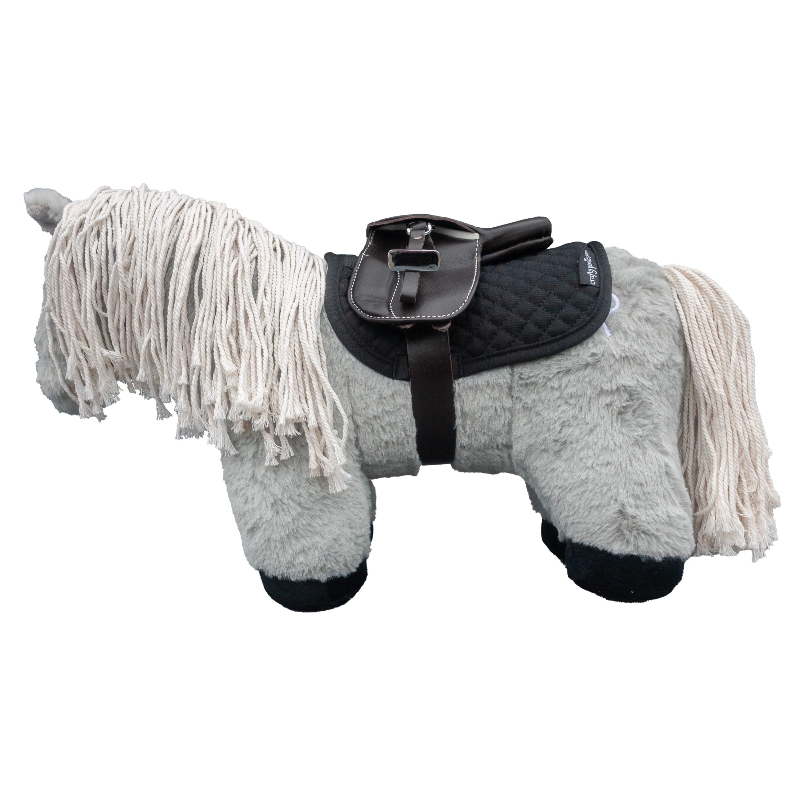 Zadeldekje-Sjabrak-Zwart-04 Crafty Ponies premium zadeldek sjabrak zwart