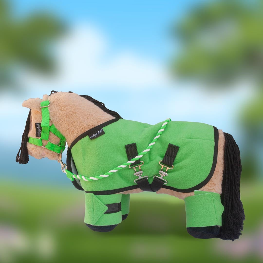 Crafty Ponies Fleecedeken set groen-groen-02 Crafty Ponies Fleecedeken set groen