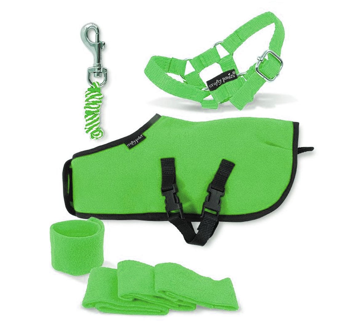 Crafty Ponies Fleecedeken set groen Crafty Ponies Fleecedeken set groen