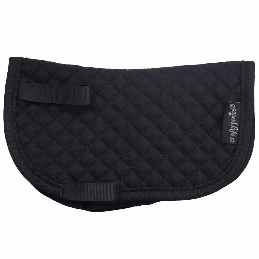 Crafty Ponies showdeken set zwart – zadeldek, half pad, oornetje en singelhoes.